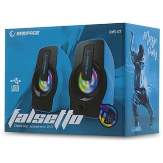 Rampage RMS-G7 Falsetto RGB 2.0 hangszóró kék-fekete