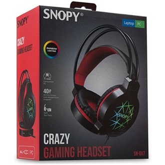 Rampage SN-GX7 CRAZY gaming fejhallgató headset fekete