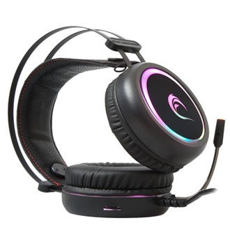 Rampage STORMY RGB gaming fejhallgató headset fekete