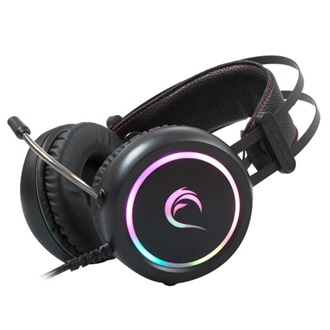 Rampage STORMY RGB gaming fejhallgató headset fekete
