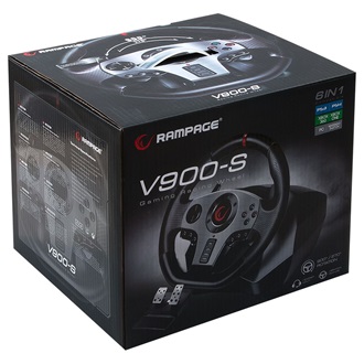 Rampage V900-S USB-A kormány játékvezérlő fekete