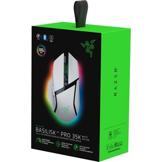 Razer Basilisk V3 Pro 35K optikai Bluetooth / vezeték nélküli egér fehér