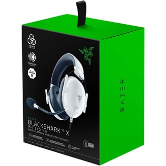 Razer BlackShark V2 X gaming fejhallgató headset fehér-fekete