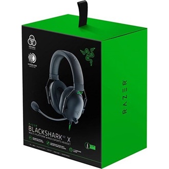 Razer BlackShark V2 X gaming fejhallgató headset fekete-zöld