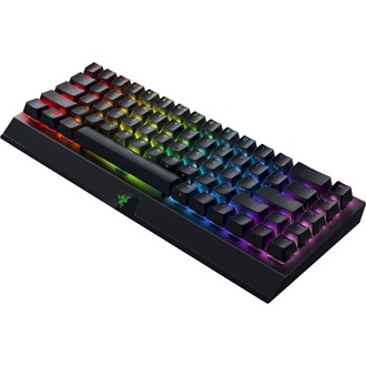 Razer BlackWidow V3 Mini Bluetooth / vezeték nélküli / USB-C angol (US) gaming Razer Yellow mechanikus billentyűzet feke