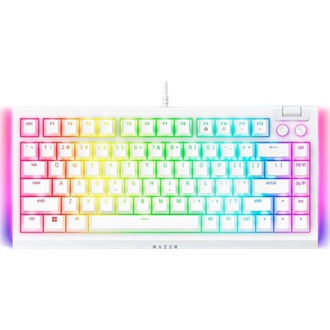 Razer BlackWidow V4 75% USB angol (US) gaming Tactile Quiet mechanikus billentyűzet fehér
