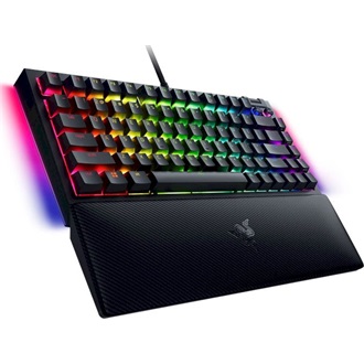 Razer BlackWidow V4 75% USB angol (US) gaming Tactile Quiet mechanikus billentyűzet fekete