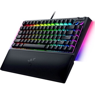 Razer BlackWidow V4 75% USB angol (US) gaming Tactile Quiet mechanikus billentyűzet fekete