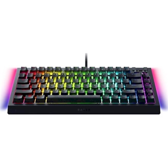 Razer BlackWidow V4 75% USB angol (US) gaming Tactile Quiet mechanikus billentyűzet fekete