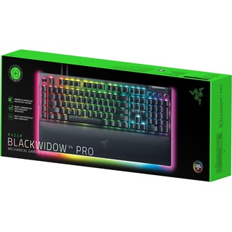 Razer BlackWidow V4 Pro USB angol gaming Razer Green mechanikus billentyűzet fekete