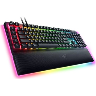 Razer BlackWidow V4 Pro USB angol gaming Razer Yellow mechanikus billentyűzet fekete