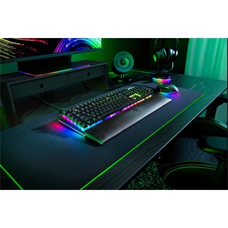 Razer BlackWidow V4 USB angol gaming Razer Green mechanikus billentyűzet fekete