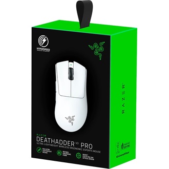 Razer DeathAdder V3 Pro optikai USB / vezeték nélküli gaming egér fehér