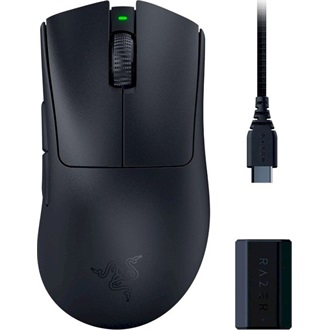 Razer DeathAdder V3 Pro optikai USB / vezeték nélküli gaming egér fekete + HyperPolling Wireless Dongle Bundle