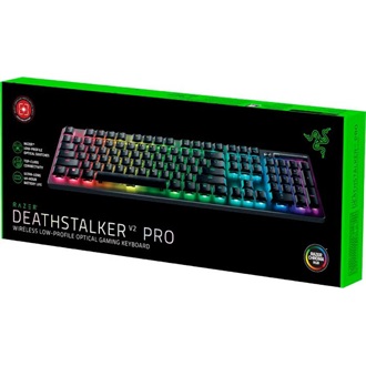 Razer DeathStalker V2 Pro vezeték nélküli angol (US) gaming Razer Purple optikai billentyűzet fekete