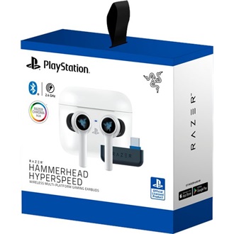 Razer Hammerhead Earbuds True Wireless (2021) for PlayStation gaming fülhallgató headset fehér