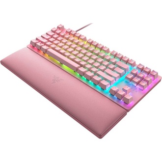 Razer Huntsman V2 Tenkeyless USB angol (US) gaming Razer Red optikai billentyűzet rózsaszín (Quartz)