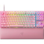 Razer Huntsman V2 Tenkeyless USB angol (US) gaming Razer Red optikai billentyűzet rózsaszín (Quartz) (Bontott, használt!