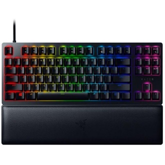 Razer Huntsman V2 Tenkeyless USB angol (US) gaming Razer Purple optikai billentyűzet fekete