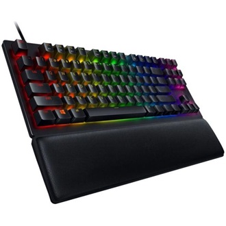 Razer Huntsman V2 Tenkeyless USB angol (US) gaming Razer Purple optikai billentyűzet fekete