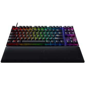 Razer Huntsman V2 Tenkeyless USB angol (US) gaming Razer Purple optikai billentyűzet fekete