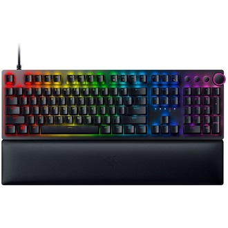Razer Huntsman V2 USB angol (US) gaming Razer Purple optikai billentyűzet fekete