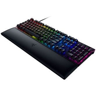 Razer Huntsman V2 USB angol (US) gaming Razer Purple optikai billentyűzet fekete