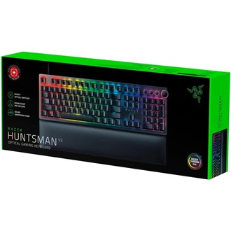 Razer Huntsman V2 USB angol (US) gaming Razer Red optikai billentyűzet fekete