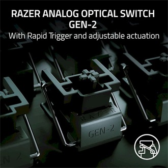 Razer Huntsman V3 Pro Mini USB angol (US) gaming Razer Gen-2 optikai billentyűzet fekete