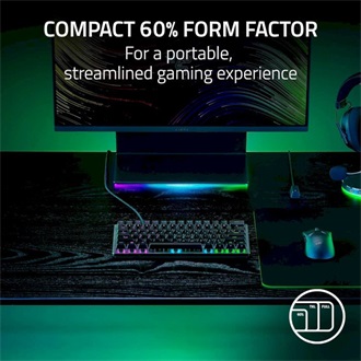 Razer Huntsman V3 Pro Mini USB angol (US) gaming Razer Gen-2 optikai billentyűzet fekete