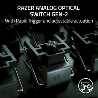 Razer Huntsman V3 Pro Tenkeyless USB angol (US) gaming Razer Gen-2 optikai billentyűzet fekete