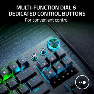 Razer Huntsman V3 Pro Tenkeyless USB angol (US) gaming Razer Gen-2 optikai billentyűzet fekete