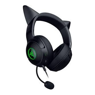 Razer Kraken Kitty V2 gaming fejhallgató headset fekete-zöld