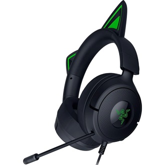 Razer Kraken Kitty V3 X gaming fejhallgató headset fekete-zöld