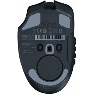 Razer Naga V2 Pro optikai USB / Bluetooth / vezeték nélküli gaming egér fekete