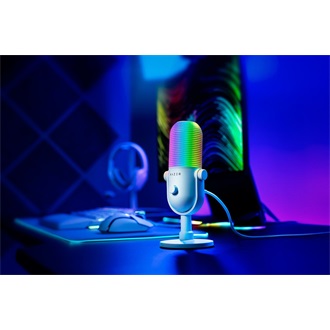 Razer Seiren V3 Chroma gaming mikrofon fehér