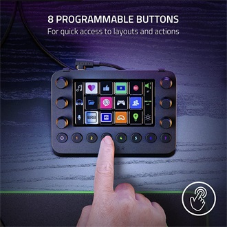 Razer Stream Controller USB-C streaming vezérlőpanel fekete