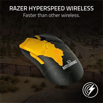 Razer Viper V2 Pro PUBG Edition optikai vezeték nélküli gaming egér fekete-sárga