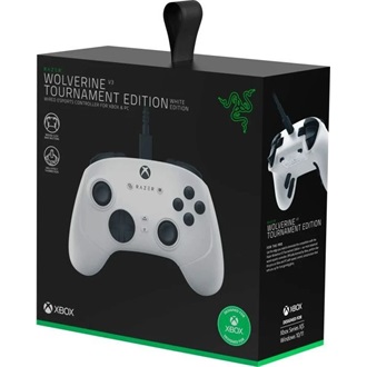 Razer Wolverine V3 Tournament Edition USB-C gamepad játékvezérlő fehér