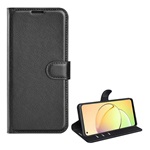 Realme 10 Gigapack tok álló, bőr hatású FLIP, prémium, FEKETE