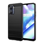Realme C33 Gigapack szilikon telefonvédő ütésállóság, karbon minta, FEKETE
