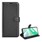 Realme C33 Gigapack tok álló, bőr hatású FLIP, prémium, FEKETE