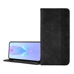 Realme C61 4G Gigapack Tok álló, bőr hatású FLIP, mozaik, FEKETE