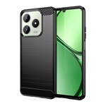 Realme C63 4G Gigapack Szilikon telefonvédő ütésállóság, karbon minta, FEKETE