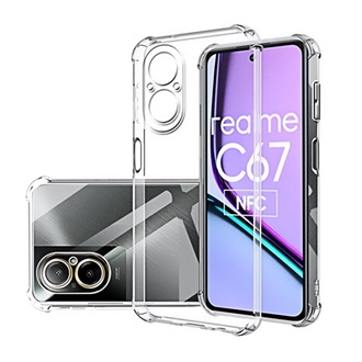Realme C67 4G Gigapack Szilikon telefonvédő ütésállóság, légpárnás sarok, ÁTLÁTSZÓ
