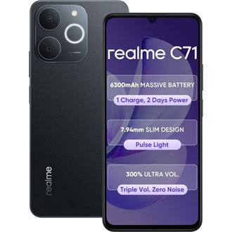 Realme C71 128GB Dual SIM okostelefon fekete (Midnight Lily)
