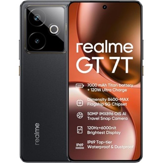 Realme GT 7T 6,8" 5G 12/512GB DualSIM fekete okostelefon