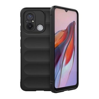 Redmi 12C Gigapack Szilikon telefonvédő ütésállóság, 3D, FEKETE