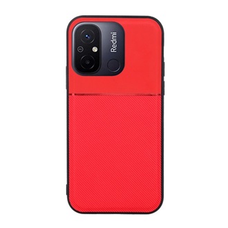Redmi 12C Gigapack Szilikon telefonvédő ütésállóság, csíkos, PIROS