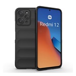 Redmi 12 Gigapack Szilikon telefonvédő ütésállóság, 3D, FEKETE